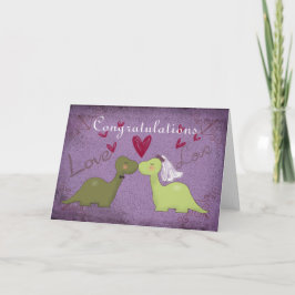 Cartão de Casamento Dinossauro