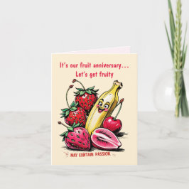 Cartão de casamento do 4º aniversário da fruta