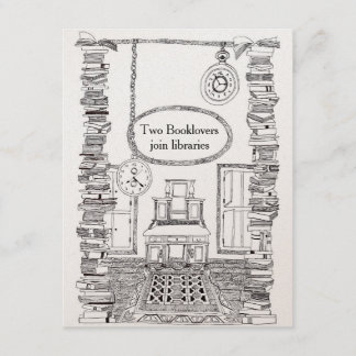 Cartão de casamento do convite dos Booklovers