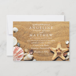 Cartão de Casamento do Mar de Starfish, Praia Trop