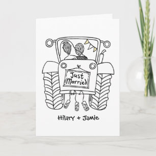 Cartão de Casamento do País do Trator