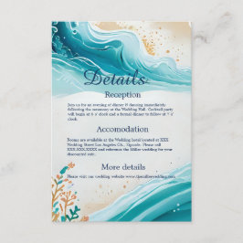 cartão de casamento do vibe da costa azul