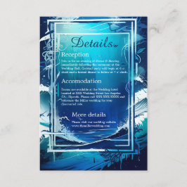 cartão de casamento do vibe da costa azul