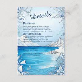 cartão de casamento do vibe da costa azul