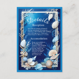 cartão de casamento do vibe da costa azul