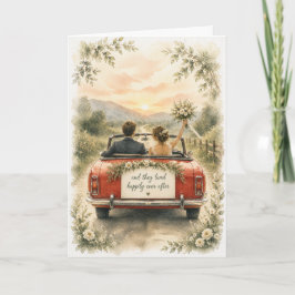 Cartão de Casamento e Aniversário Felizes para Sem