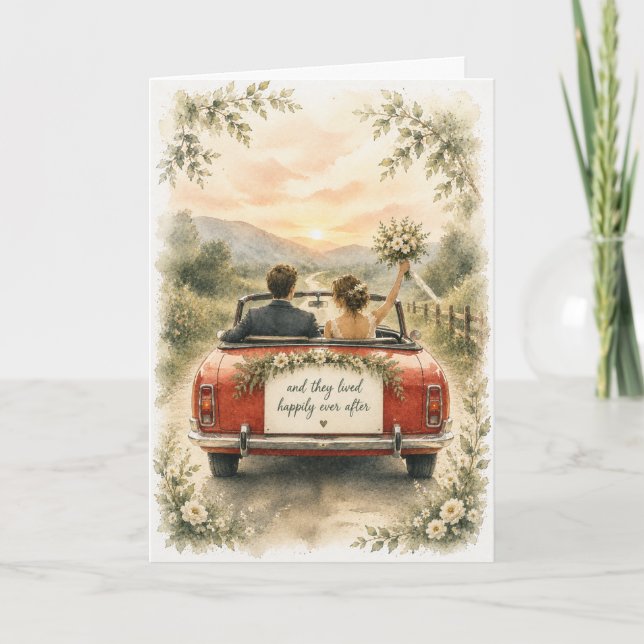 Cartão de Casamento e Aniversário Felizes para Sem (Frente)