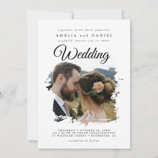 Cartão de Casamento Elegante de BrushAVE