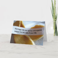 Cartão de casamento engraçado