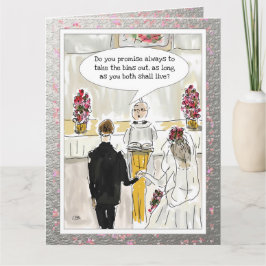 Cartão de Casamento Engraçado