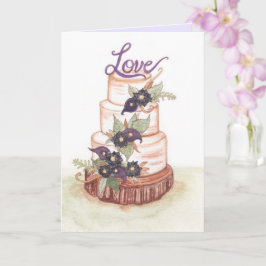 Cartão De Casamento Feliz De Bolo De Casamento