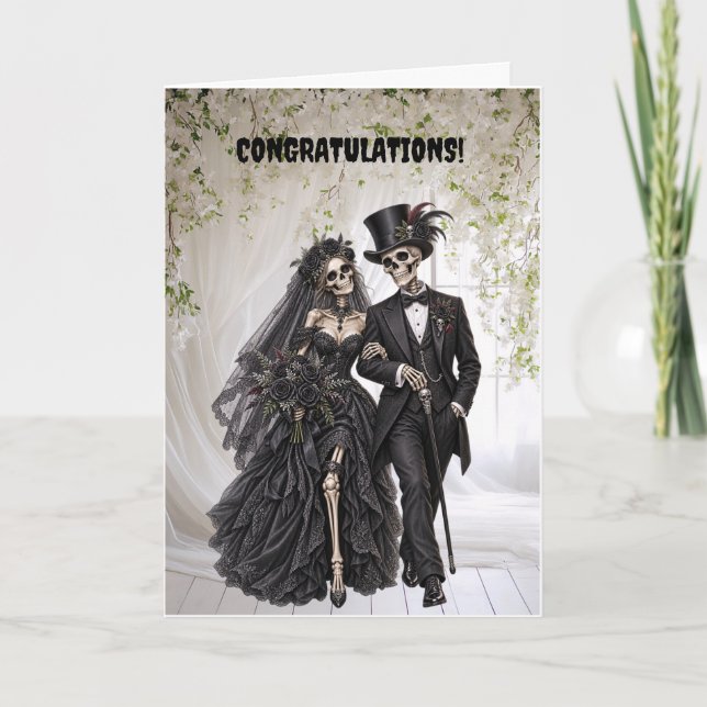 Cartão de Casamento Gótico (Frente)