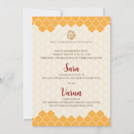 Cartão de casamento hindu digital cartão de casame