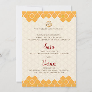 Cartão de casamento hindu digital cartão de casame
