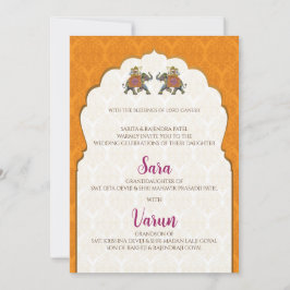 Cartão de casamento hindu digital Cartão de casame