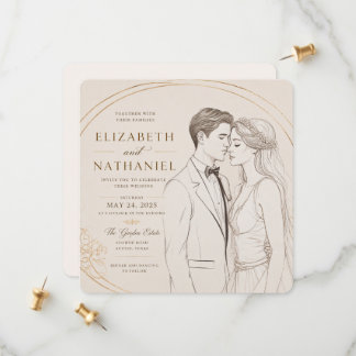 Cartão de Casamento Imprimível Editável