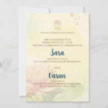 Cartão de casamento indiano Cartão de casamento hi