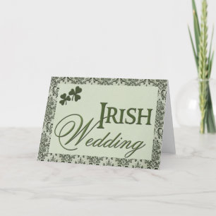 Cartão de casamento irlandês com camarões