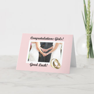 Cartão de casamento lésbica