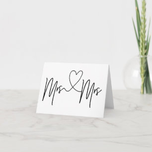 Cartão de Casamento Lésbica para o Dia do Casament