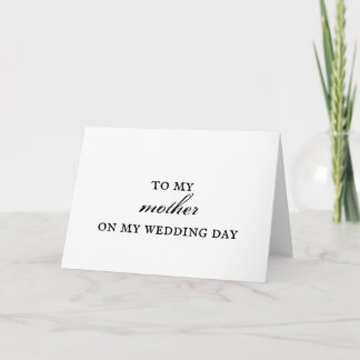 Cartão de Casamento Mãe