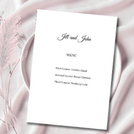 Cartão de Casamento Menu Gótico Vintage Dark Acade