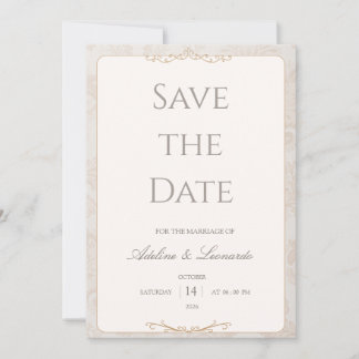 Cartão de casamento minimalista elegante para salv