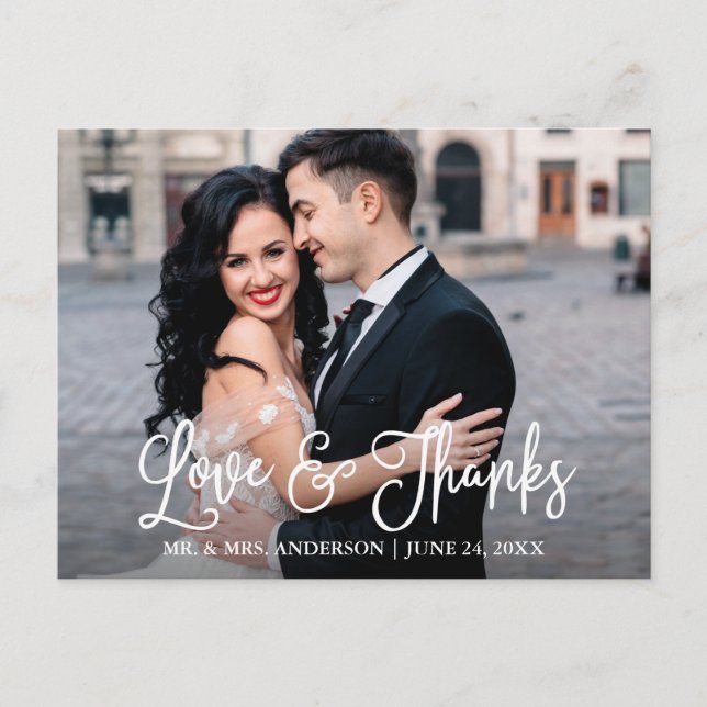 Cartão de Casamento Moderno e Divertido de Caligra (Frente)