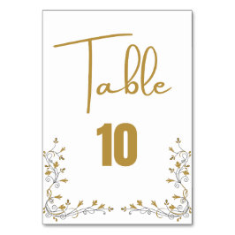 Cartão de Casamento Número da Tabela