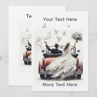 Cartão de Casamento Obrigado Recém-Casados