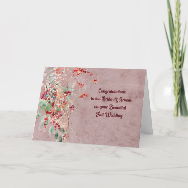 Cartão de casamento para a noiva e o noivo (Frente)