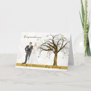 Cartão de casamento para Dia de os namorados