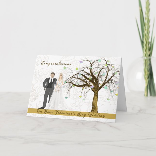 Cartão de casamento para Dia de os namorados (Frente)