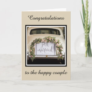 Cartão de Casamento - Parabéns ao feliz casal