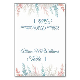 Cartão de Casamento-Pastel Coral Reef-