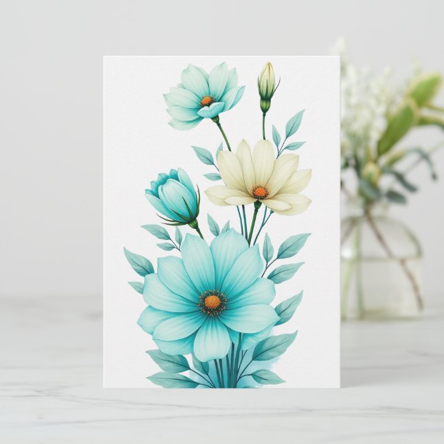 cartão de casamento personalizado (Em pé/Frente)