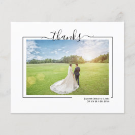 Cartão de Casamento Personalizado de Fotografia da