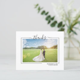 Cartão de Casamento Personalizado de Fotografia da