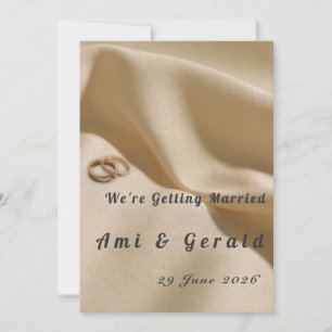 Cartão de Casamento Personalizado Minimalista Eleg
