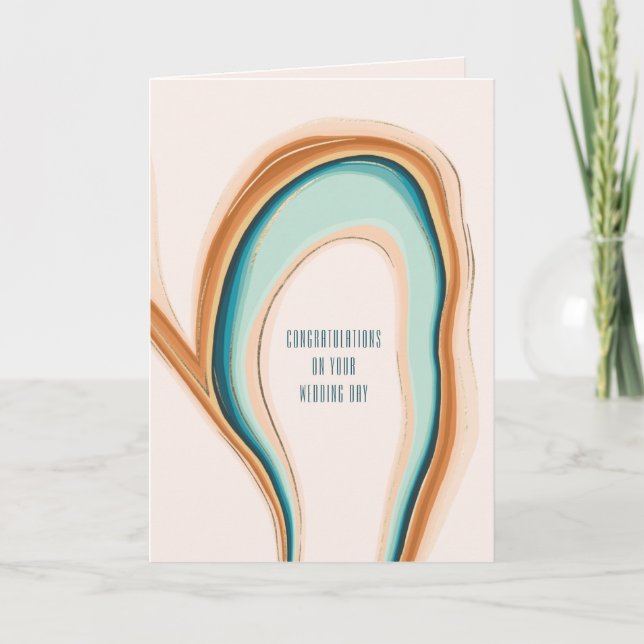 Cartão de casamento personalizado Soft Swirl (Frente)