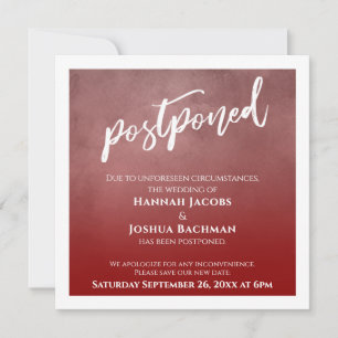 Cartão de Casamento Pós-Ponta Vermelho Negrito T