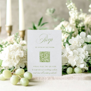 Cartão de Casamento RSVP de Código QR RSVP de Códi