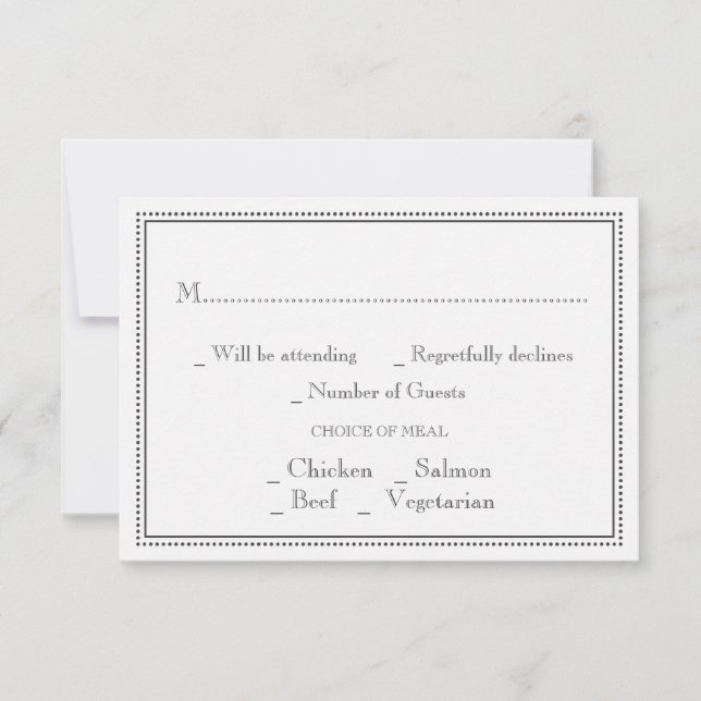 Cartão de Casamento RSVP de Quadro Chalkboard (Frente)