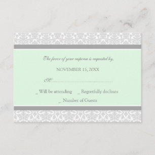 Cartão de Casamento RSVP para Cinzas da Casa da Ca