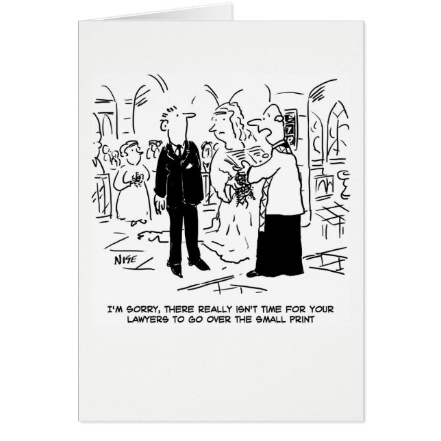 Cartão de casamento. Sem tempo para passar pelo pe (Frente)