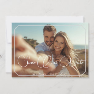 Cartão de Casamento Simples Moderno e Elegante Sal