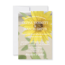 Cartão de casamento textured girassol do vintage