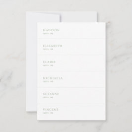 Cartão de Casamento Verde Branco e Sábio DIY