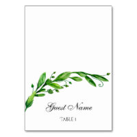 Cartão de casamento verde. Cartão verde