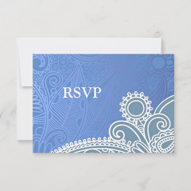 Cartão de Casamento Vitoriano RSVP (Frente)